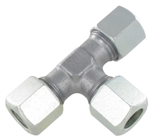 Compression fittings DIN 2353 / ISO 8434-1 INTERMEDIATE T FITTING