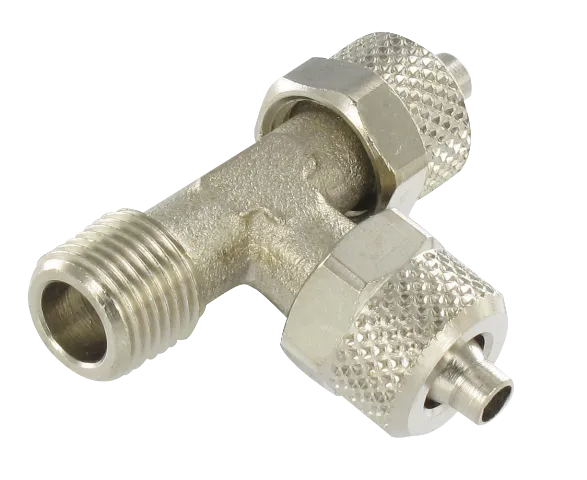 Quick-connect fittings OFF-SET T MALE FITTING, TAPER