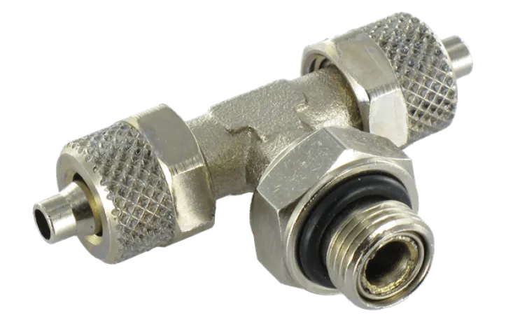 Quick-connect fittings SWIVEL CENTRAL BRANCH T MALE FITTING, PARALLEL Fittings and quick-connect couplings
