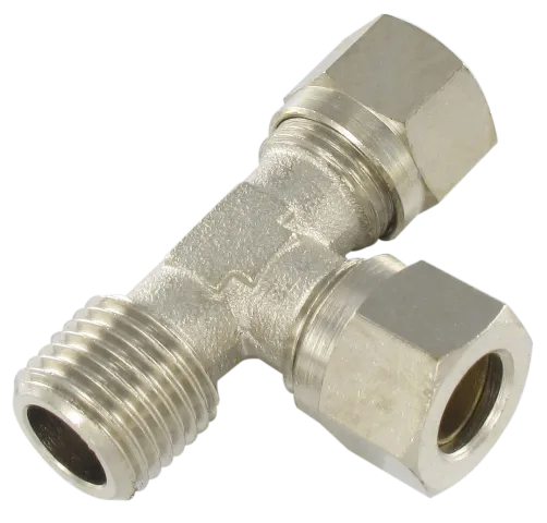 Compression fittings DIN 3861 - 3870 OFF-SET T MALE FITTING, TAPER