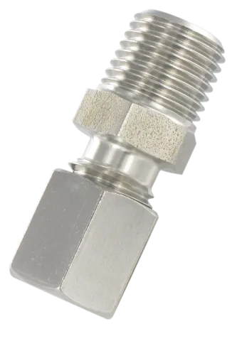 Stainless steel compression fittings DIN 2353 MALE STRAIGHT FITTING, TAPER BSP / NPT