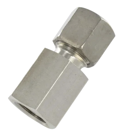Stainless steel compression fittings DIN 2353 FEMALE STRAIGHT FITTING, PARALLEL