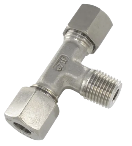 Stainless steel compression fittings DIN 2353 CENTRAL T MALE FITTING, TAPER Fittings and quick-connect couplings