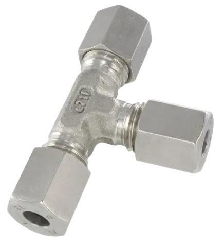 Stainless steel compression fittings DIN 2353 INTERMEDIATE T FITTING