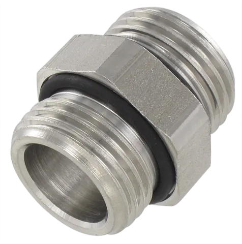 Stainless steel standard fittings NIPPLE M/M, PARALLEL (FKM O-RING)