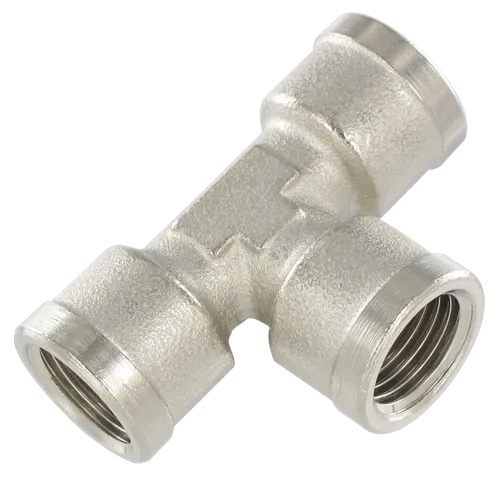 Standard fittings in nickel plated brass «light series» T FITTING F/F/F Fittings and quick-connect couplings