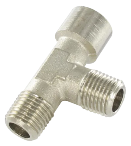 Standard fittings in nickel plated brass «light series» T FITTING F/M/M Fittings and quick-connect couplings