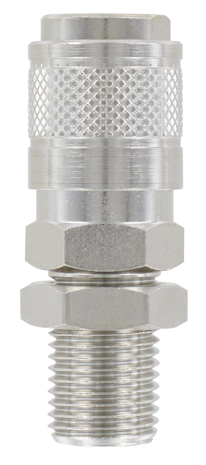 Quick-connect couplings, compact construction DN5 BULKHEAD SOCKET WITH MALE THREADED CONNECTION