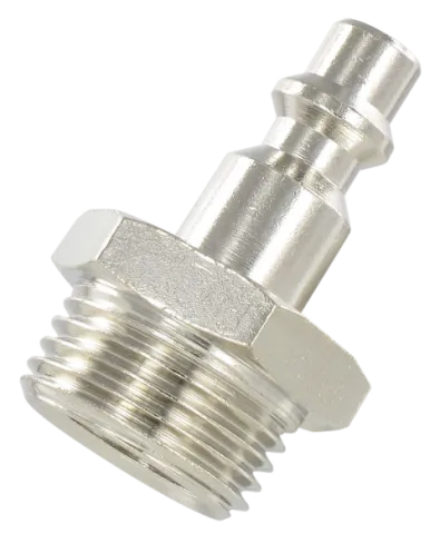 Nickel plated brass plugs ISO 6150 B-12 MALE PLUG - PARALLEL Fittings and quick-connect couplings