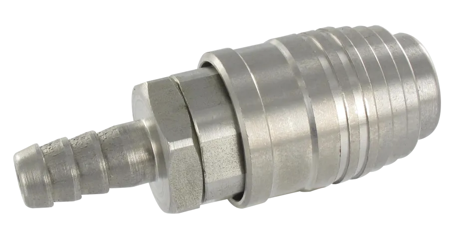 Quick connect couplings, US-MIL standard ISO 6150 B12 SOCKET WITH HOSE CONNECTION