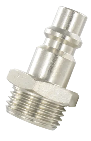 Nickel plated brass plugs ISO 6150 B-15 MALE PLUG - PARALLEL Quick-connect safety couplings