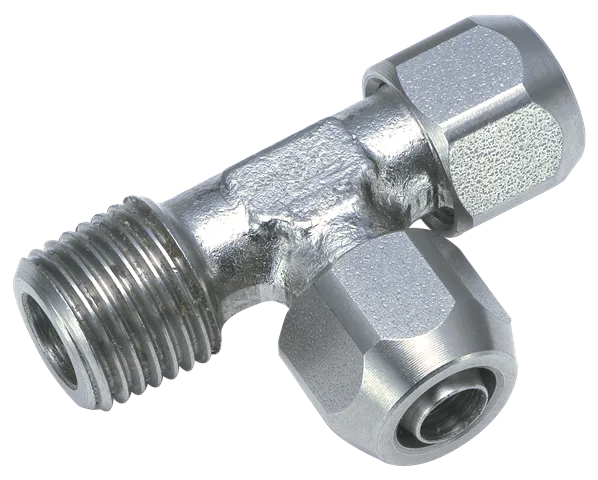 Stainless steel quick-connect fittings OFF-SET T MALE FITTING, TAPER Fittings and quick-connect couplings