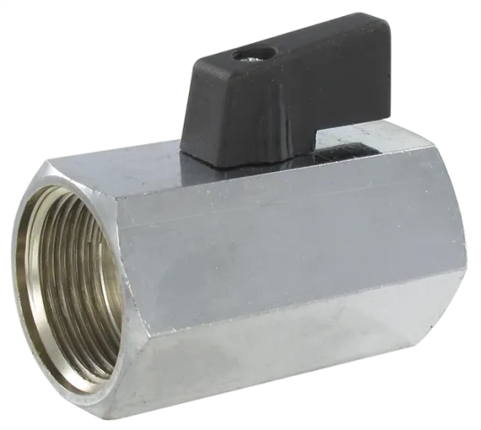 Miniature valves series CHROMIUM PLATED HEXAGON ROD, FEMALE / FEMALE, BSP PARALLEL Fittings and quick-connect couplings