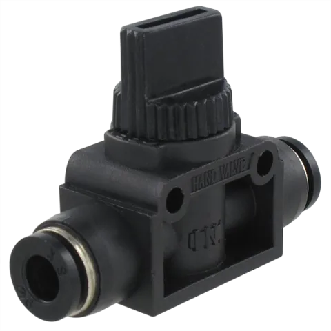 Mini 3/2 hand control valves in technopolymer WITH PUSH-IN CONNECTIONS Fittings and quick-connect couplings