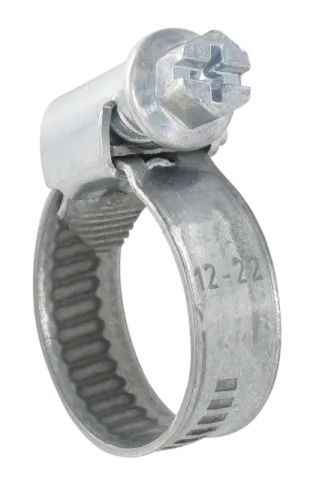 Standard hose clamps WITH FULL SLEEK BAND AND HEXAGONAL SCREW