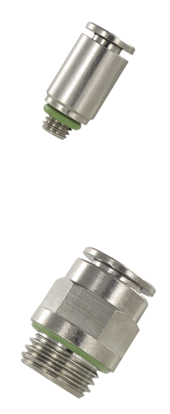 Food grade push-in fittings MALE STRAIGHT FITTING, PARALLEL Fittings and quick-connect couplings