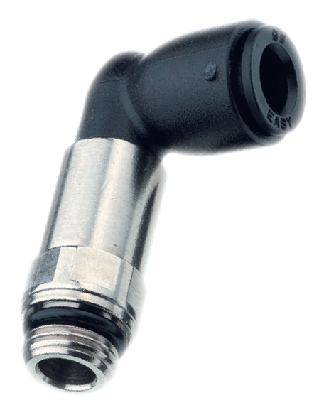 Implantation’s fittings EXTENDED SWIVEL ELBOW MALE FITTING, PARALLEL Fittings and quick-connect couplings