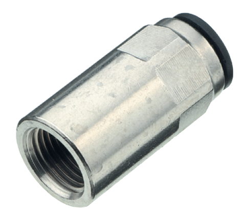 Implantation’s fittings FEMALE STRAIGHT FITTING, PARALLEL Fittings and quick-connect couplings