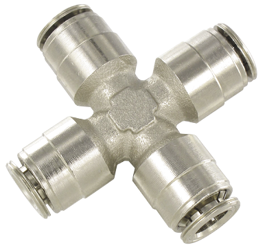 Misting push-in fittings series 400 INTERMEDIATE CROSS FITTING Fittings and quick-connect couplings